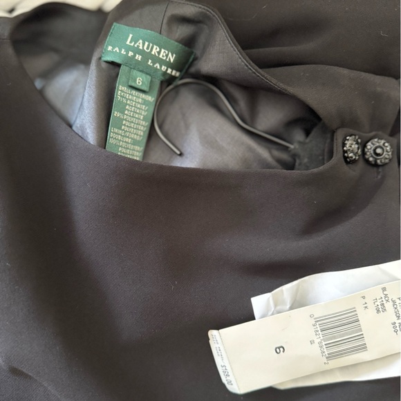 NWT | Lauren x Ralph Lauren | Vintage Timeless Long Sleeveless Black Gown Size 6 - Picture 4 of 4